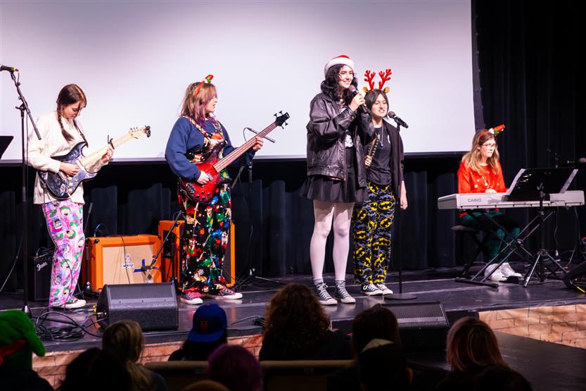 Students enjoy the Renaissance High Coffeehouse